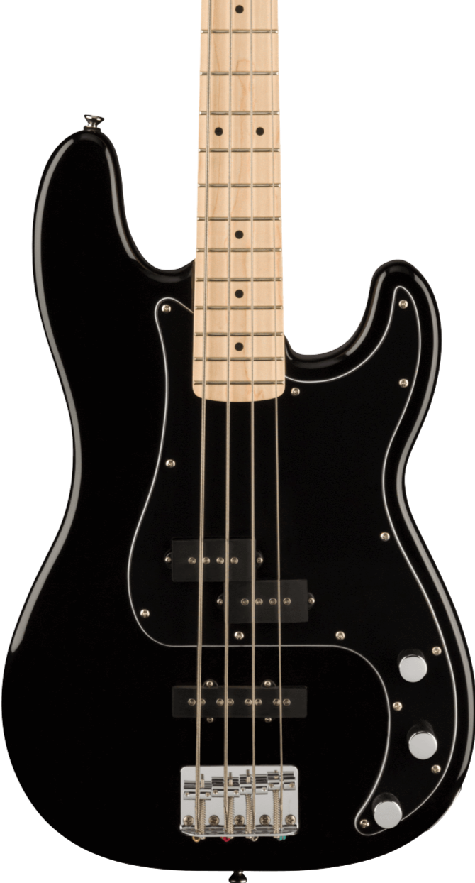 Squier Affinity Series Precision Bass PJ Maple Neck Black Guitar Bros