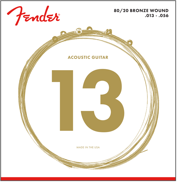 Fender 80/20 Bronze Acoustic Strings - 13-56