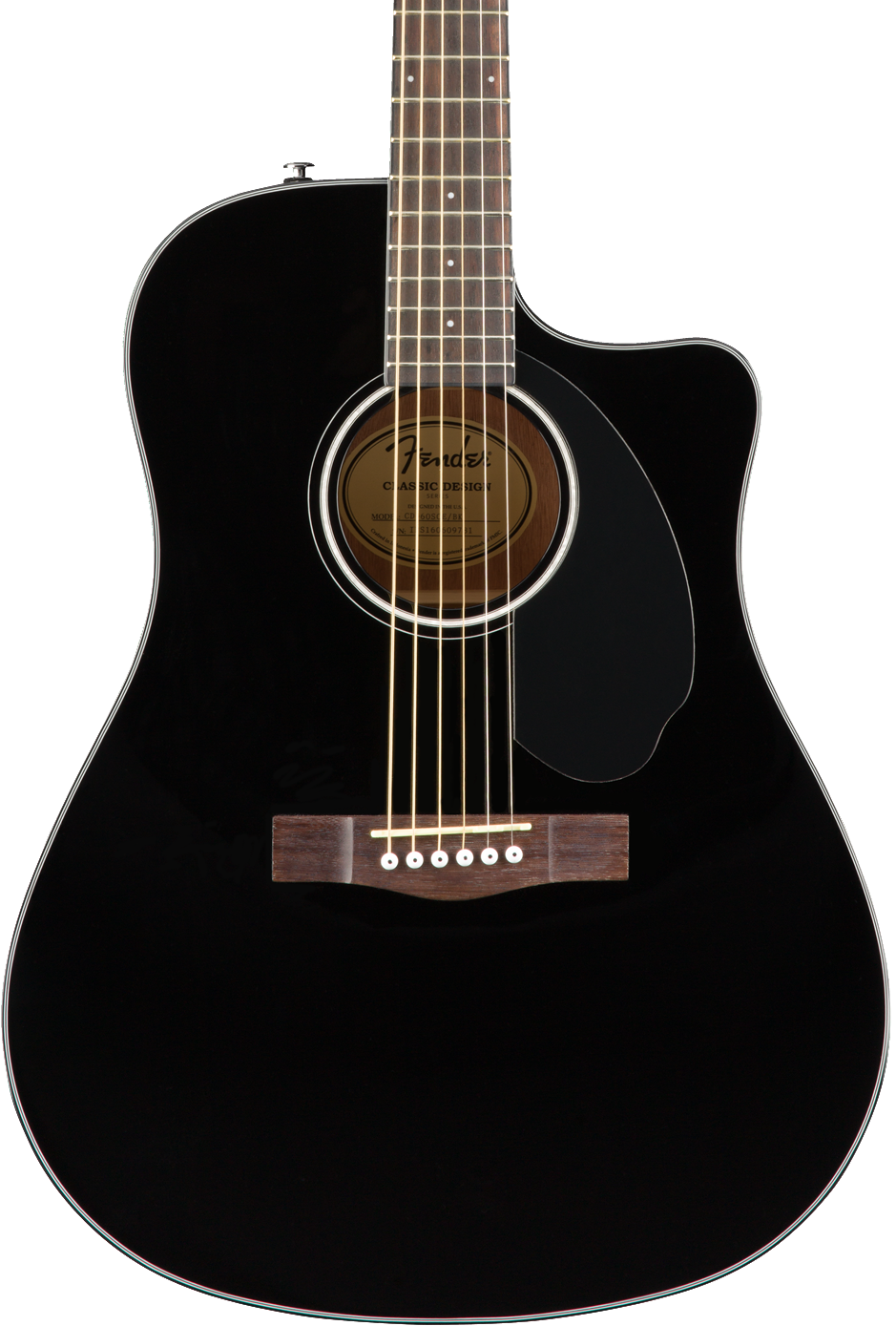 FENDER CD-60SCE - SOLID TOP DREADNOUGHT BLACK