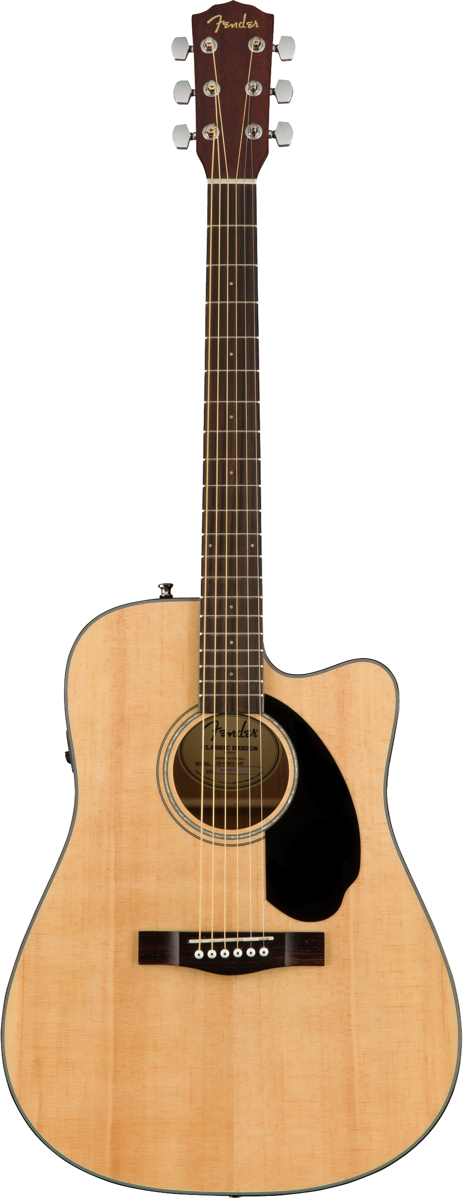 Fender CD-60SCE - Solid Top Dreadnought - Natural