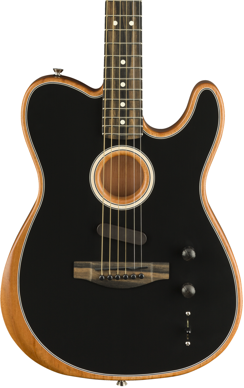 Fender American Acoustasonic Telecaster - Ebony Fingerboard - Black