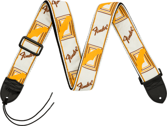 Fender 2" Monogrammed Strap Brn/ylw/wht