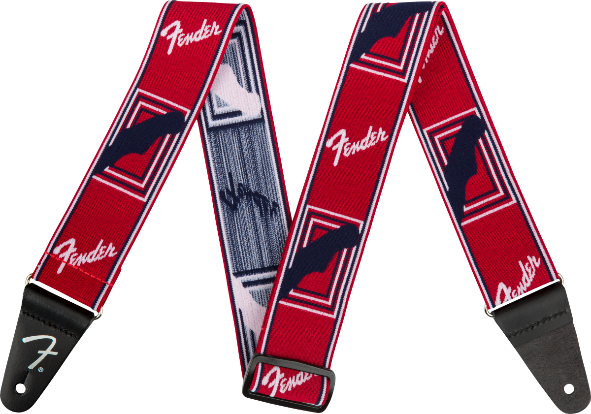 Fender Weighless Monogram Strap - Red/White/Blue