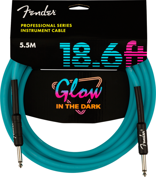 FENDER PRO 18.6FT GLOW IN THE DARK CABLES - BLUE