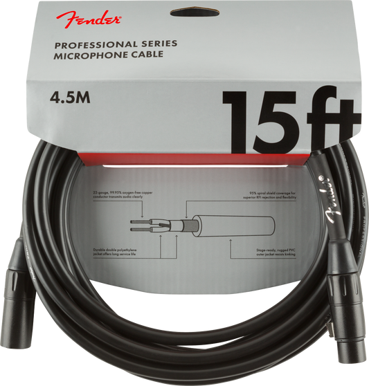 Fender Professional Series Microphone Cable - 15ft