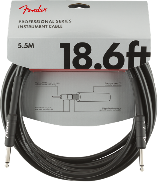 FENDER PRO INSTRUMENT CABLE 18.6FT - STRAIGHT TO STRAIGHT END