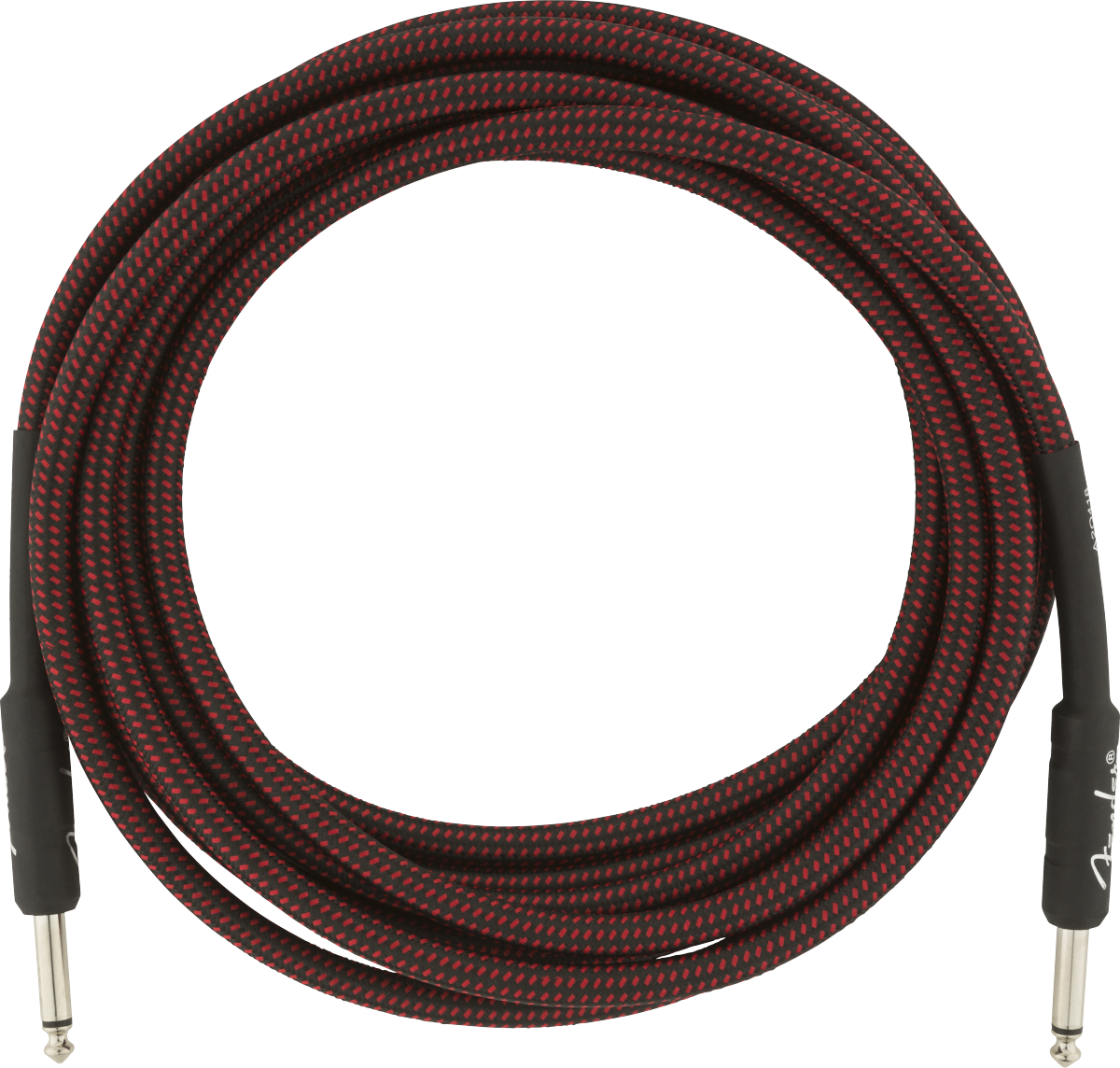 Fender Professional Series Tweed Instrument Cable 15FT - Straight to Straight - Red Tweed