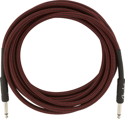 Fender Professional Series Tweed Instrument Cable 15FT - Straight to Straight - Red Tweed