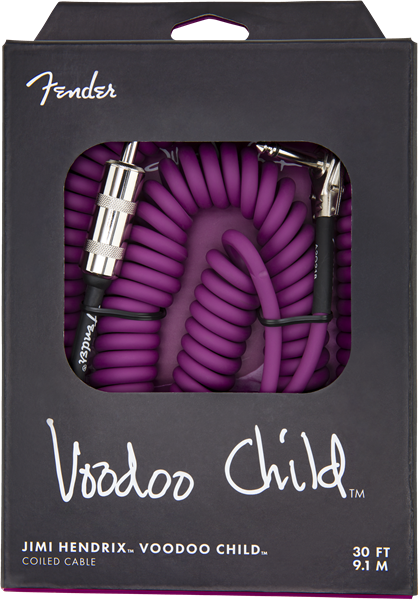 Fender Jimi Hendrix Voodoo Child Coiled Cable 30ft - Purple