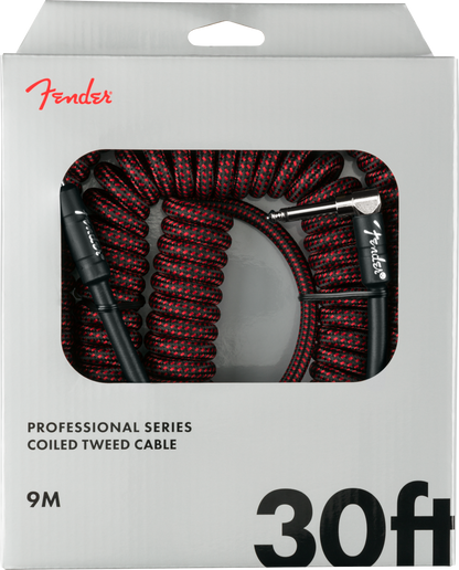 FENDER PRO COIL CABLE 30' RED TWEED