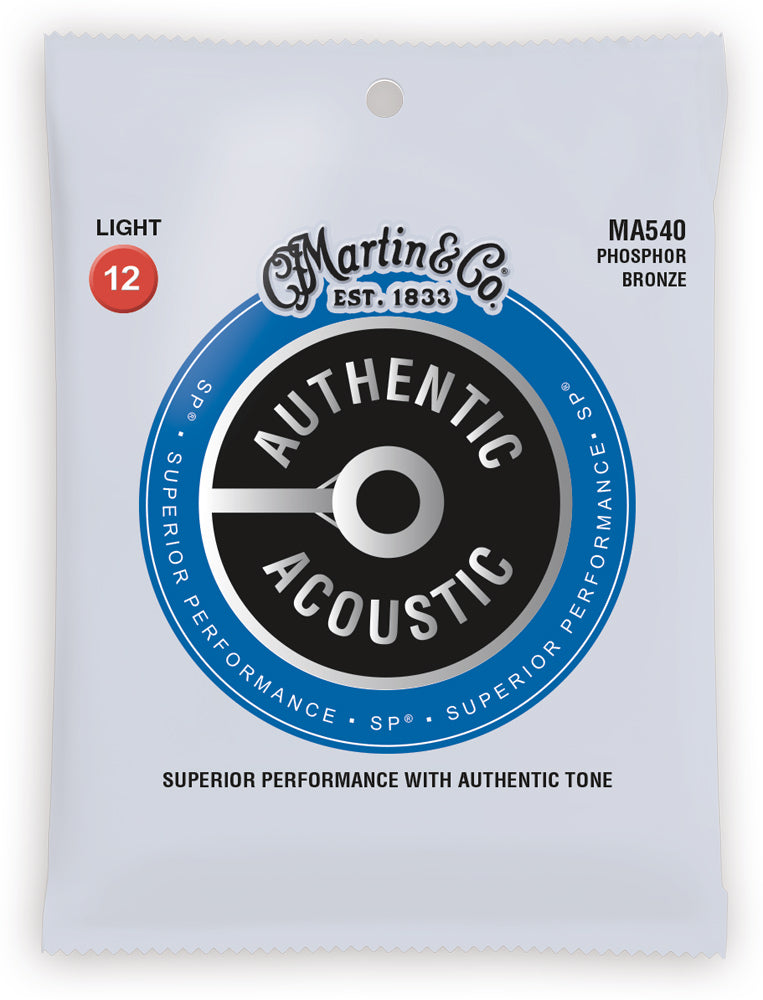 Martin & Co MA540 Authentic Acoustic Phosphor Bronze 12-54 Light Strings