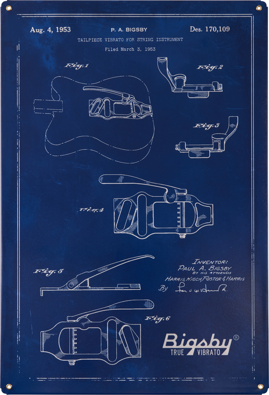 Bigsby Blueprint Tin Sign