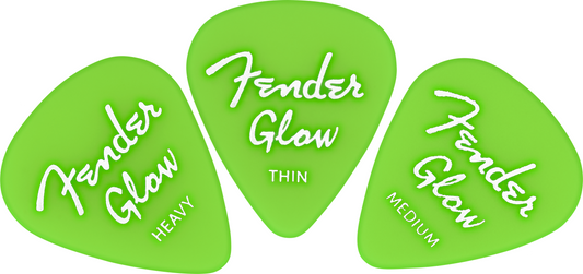 FENDER GLOW IN THE DARK PICKS - 12 PACK