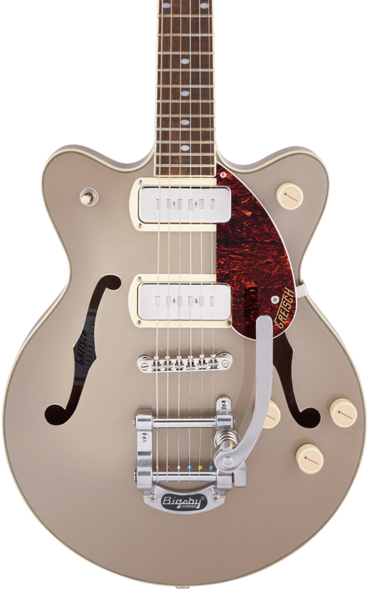GRETSCH G2655T-P90 STREAMLINER JUNIOR - TWO-TONE SAHARA METALLIC & VINTAGE MAHOGANY STAIN