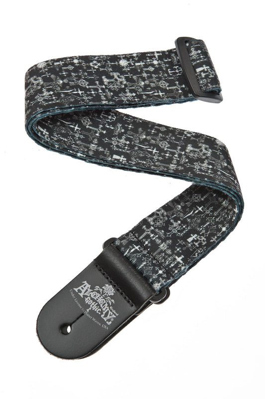 D'ADDARIO ALCHEMY LOCKING STRAP GOTHIC CROSS