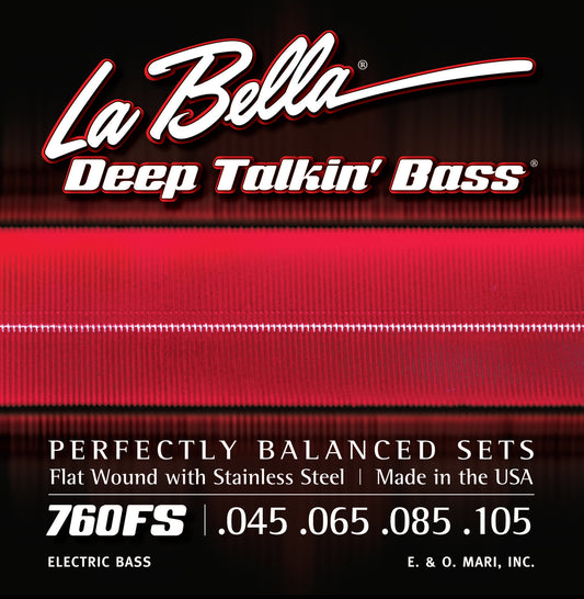 La Bella 760FS Bass Strings Flatwound Stainless Steel 45-105