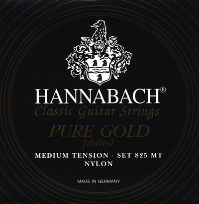 Hannabach 825MT Pure Gold Plated Classical Strings - Medium Tension
