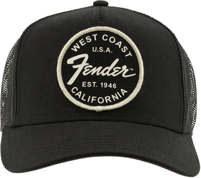 FENDER WEST COAST TRUCKER HAT - BLACK