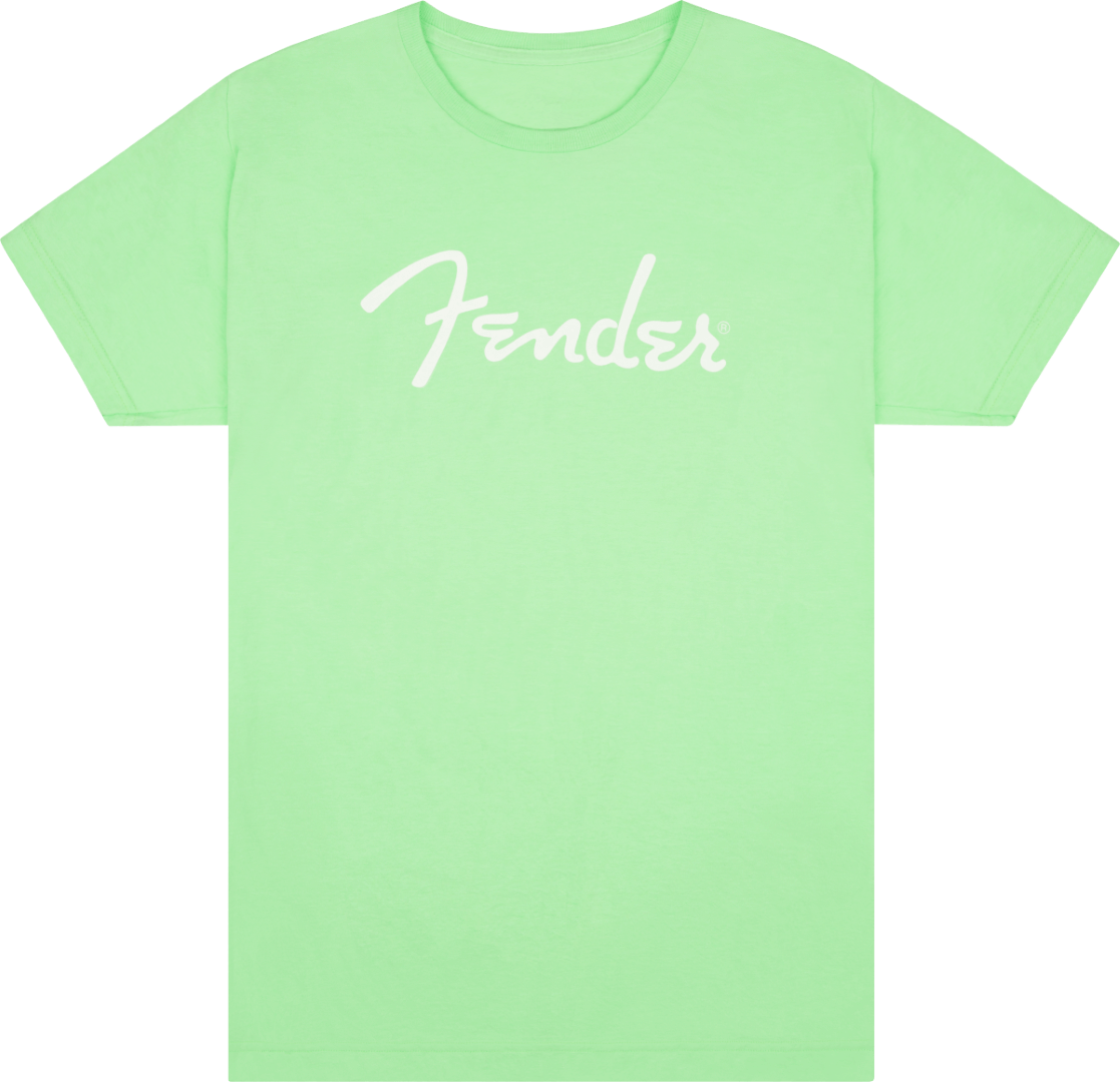 Fender Spaghetti Logo Surf Green T-shirt - Large