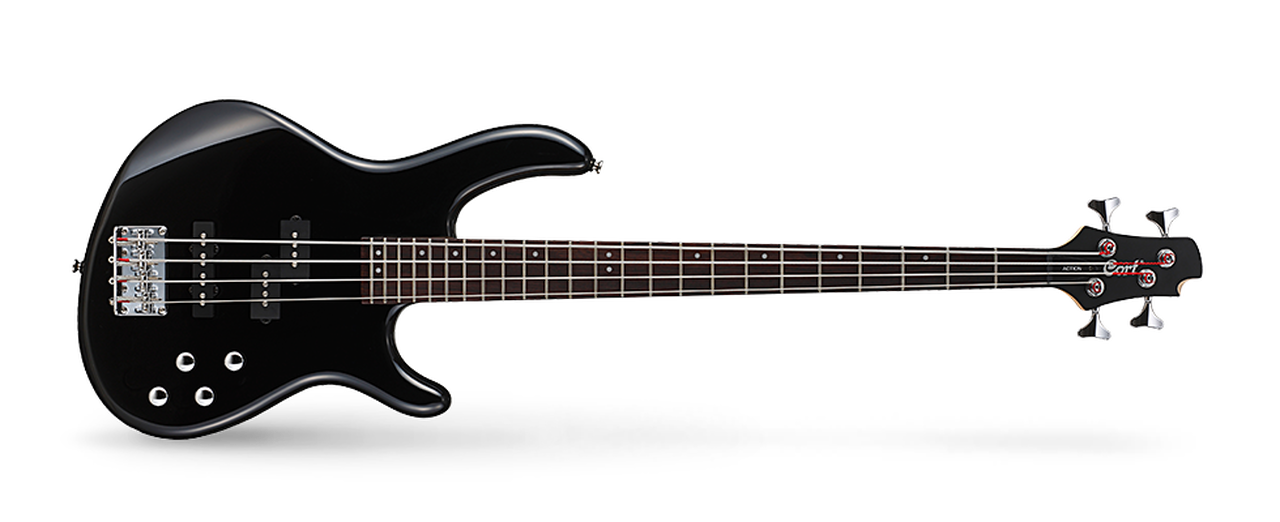 Cort Action Plus 4-String Bass - Gloss Black