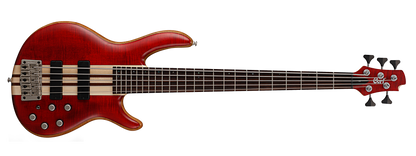Cort A5 Plus 5 String Bass Figured Maple Mahogany Black Cherry