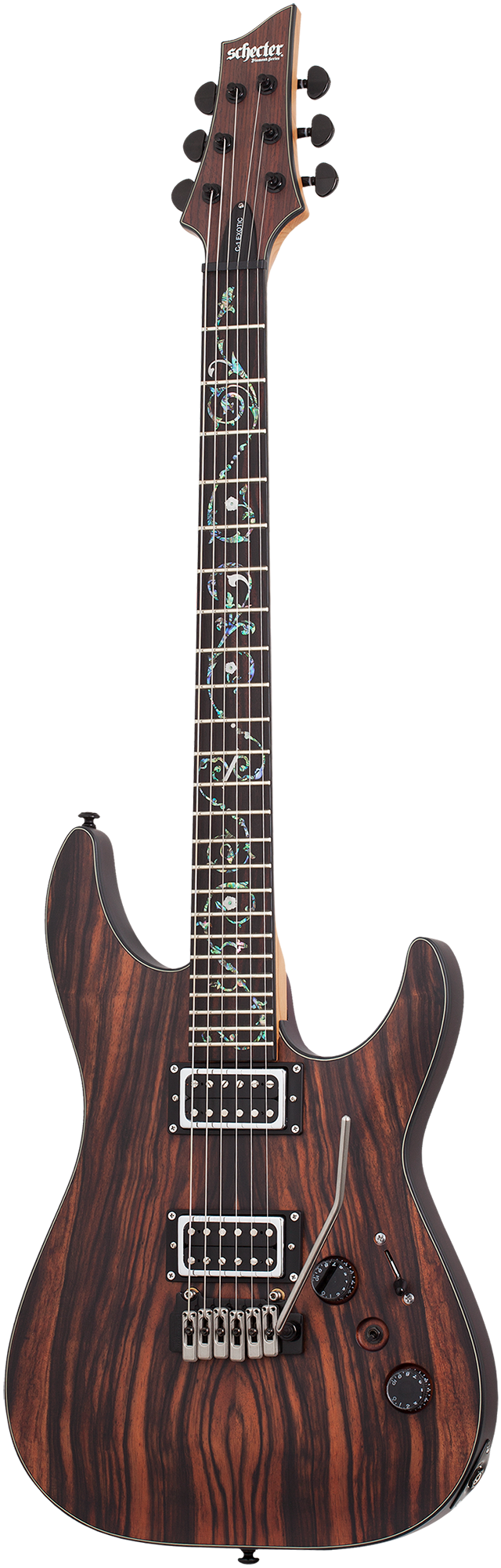 SCHECTER C-1 EXOTIC TREM EBONY