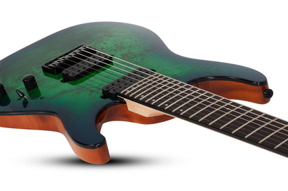 Schecter C-7 Pro 7-String - Aqua Burst