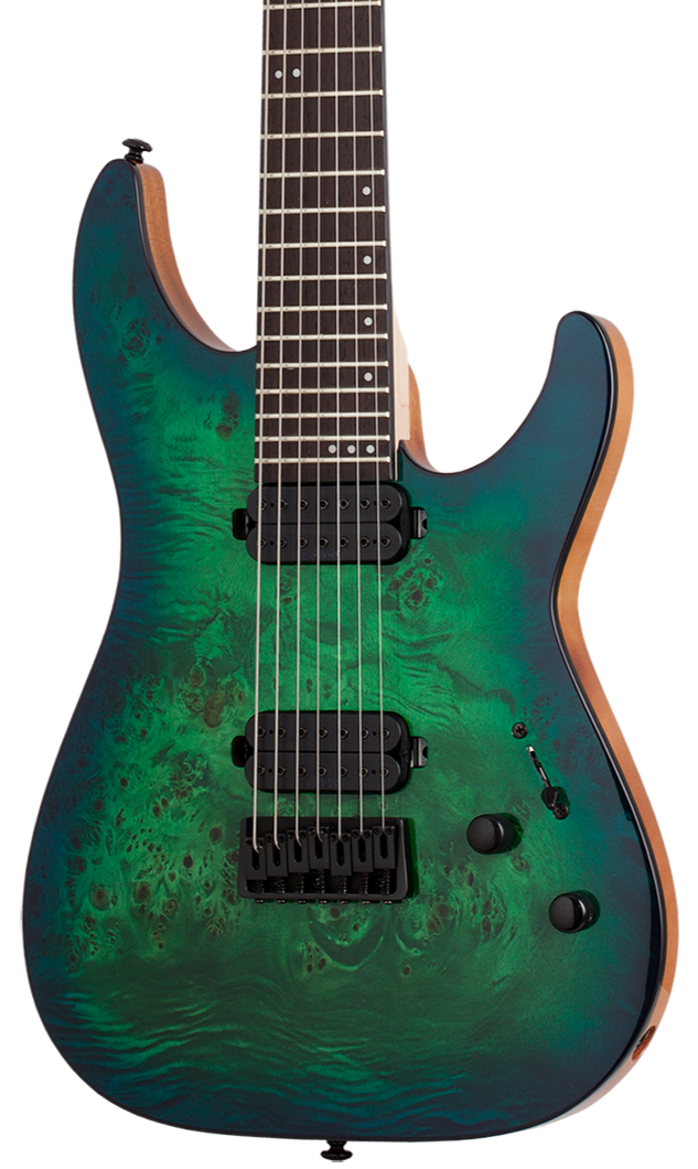 Schecter C-7 Pro 7-String - Aqua Burst