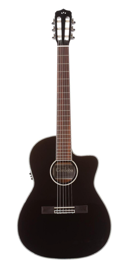 Cordoba Fusion 14 Jet Cedar/Rosewood Classical - Black