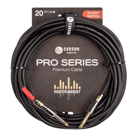 Carson Pro 20ft Silent Switch Instrument Cable