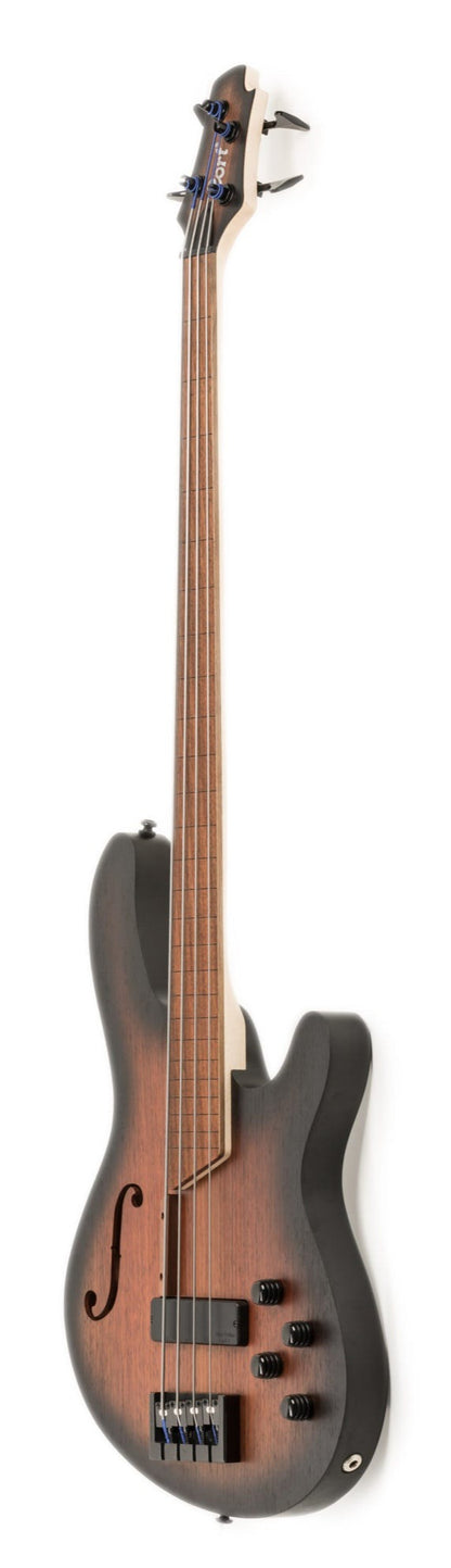 Cort B4FL MHPZ Fretless Bass - Open Pore Sunburst