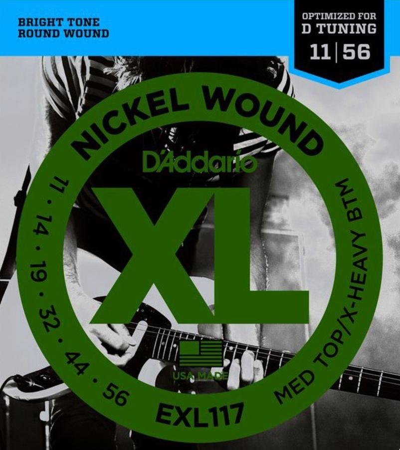 D'Addario EX117 Electric XL Nickel Wound 11-56 - D Tuning