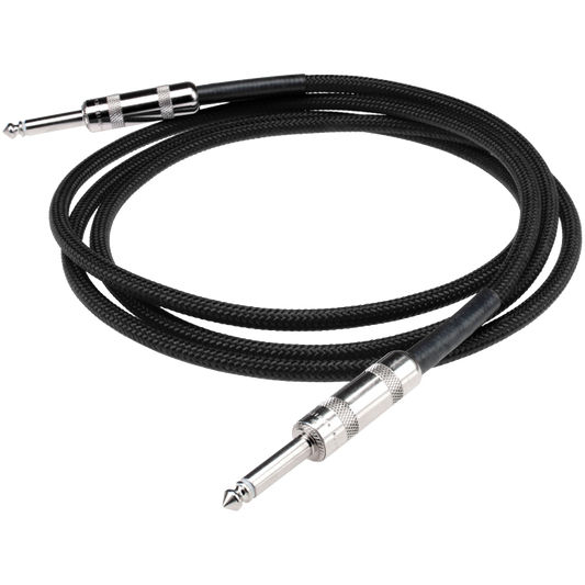 Dimarzio 10ft Braided Instrument Cable Black - Straight/Straight