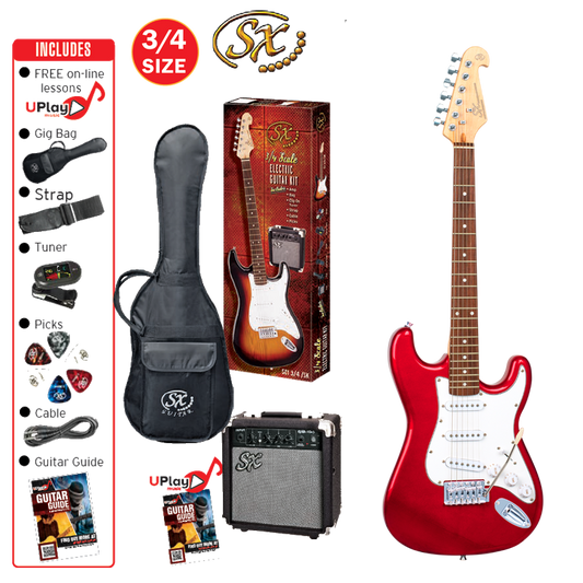 SX 3/4 Electric Guitar & Amp Pack - Candy Apple Red