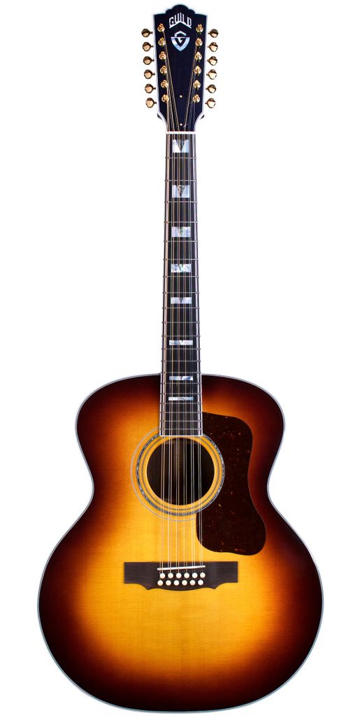 GUILD USA F-512E JUMBO 12-STRING - ANTIQUE SUNBURST W/PICKUP AND CASE