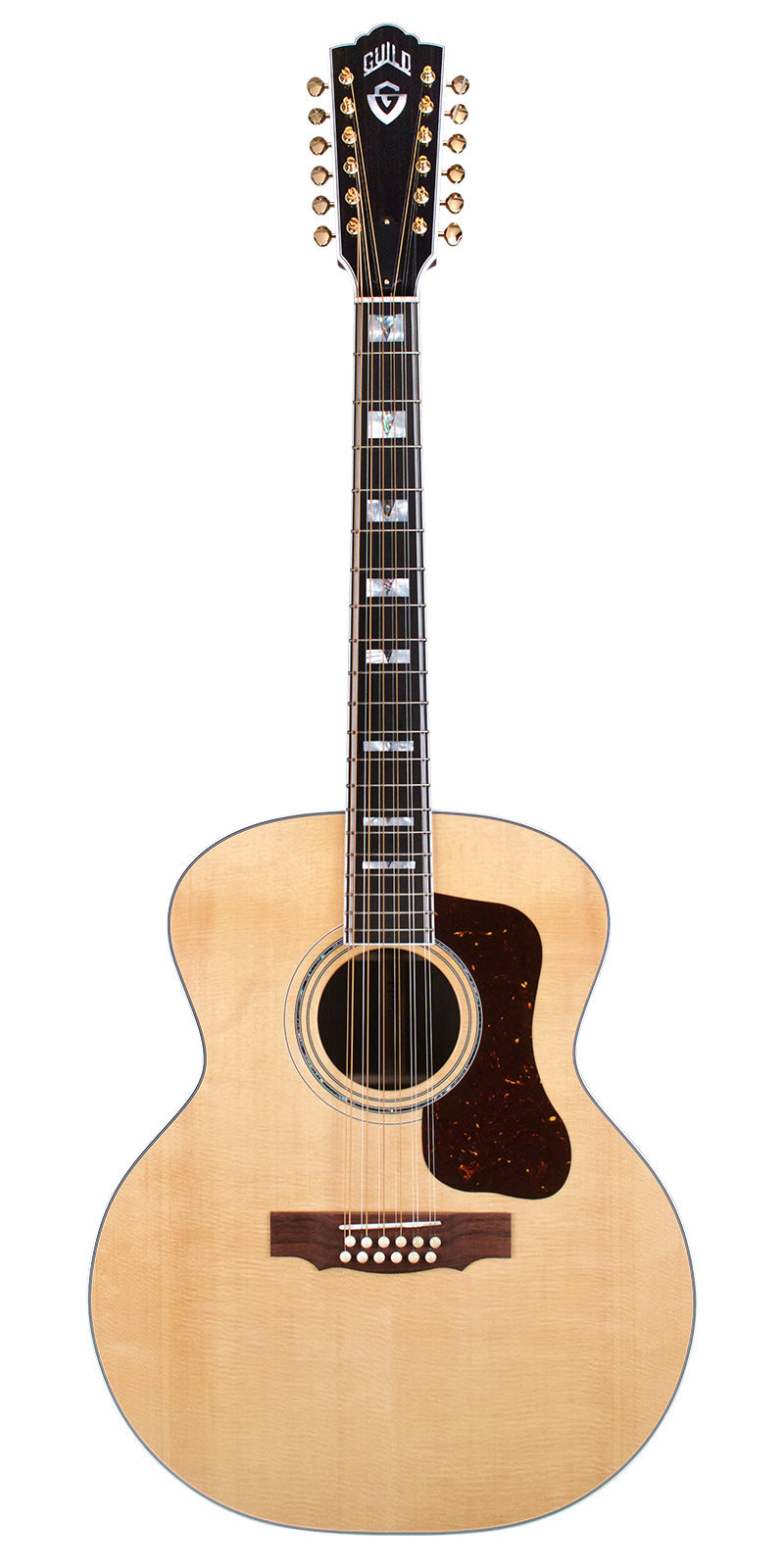GUILD USA F-512E JUMBO 12-STRING WITH PICKUP AND HARD CASE