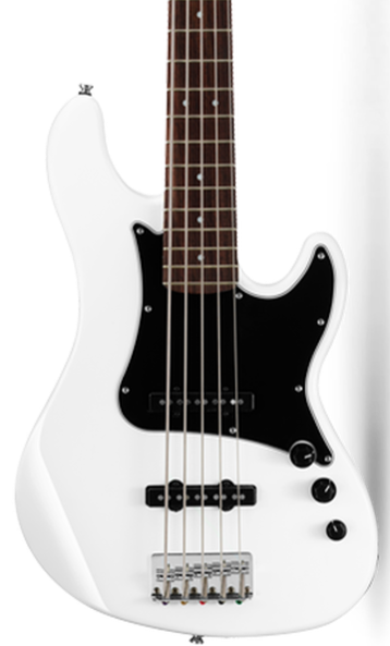 Cort GB55JJ 5-String Bass - Olympic White