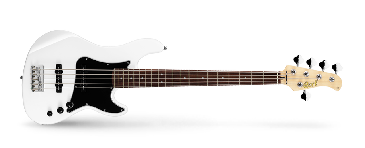 Cort GB55JJ 5-String Bass - Olympic White