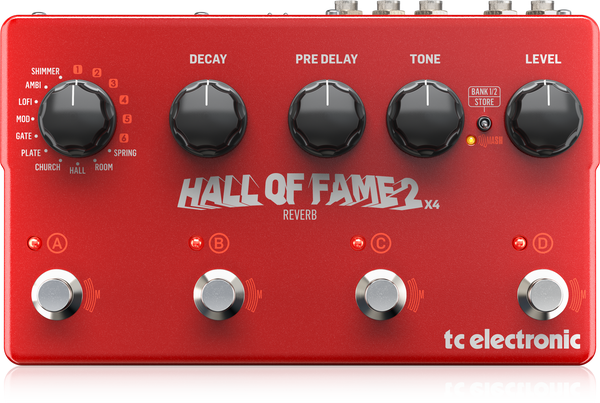 ギター tc electronic Hall of Fame TC Electronic Hall Of Fame 2 X4 Pedal | Guitar Bros