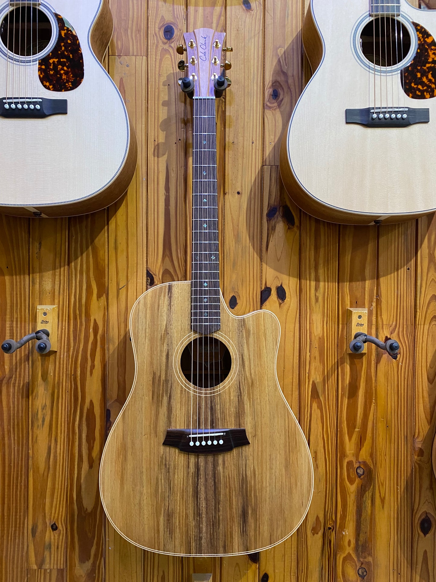 COLE CLARK FAT LADY FL2EC ALL BLACKWOOD - ROSEWOOD FINGERBOARD