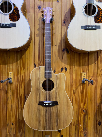 COLE CLARK FAT LADY FL2EC ALL BLACKWOOD - ROSEWOOD FINGERBOARD