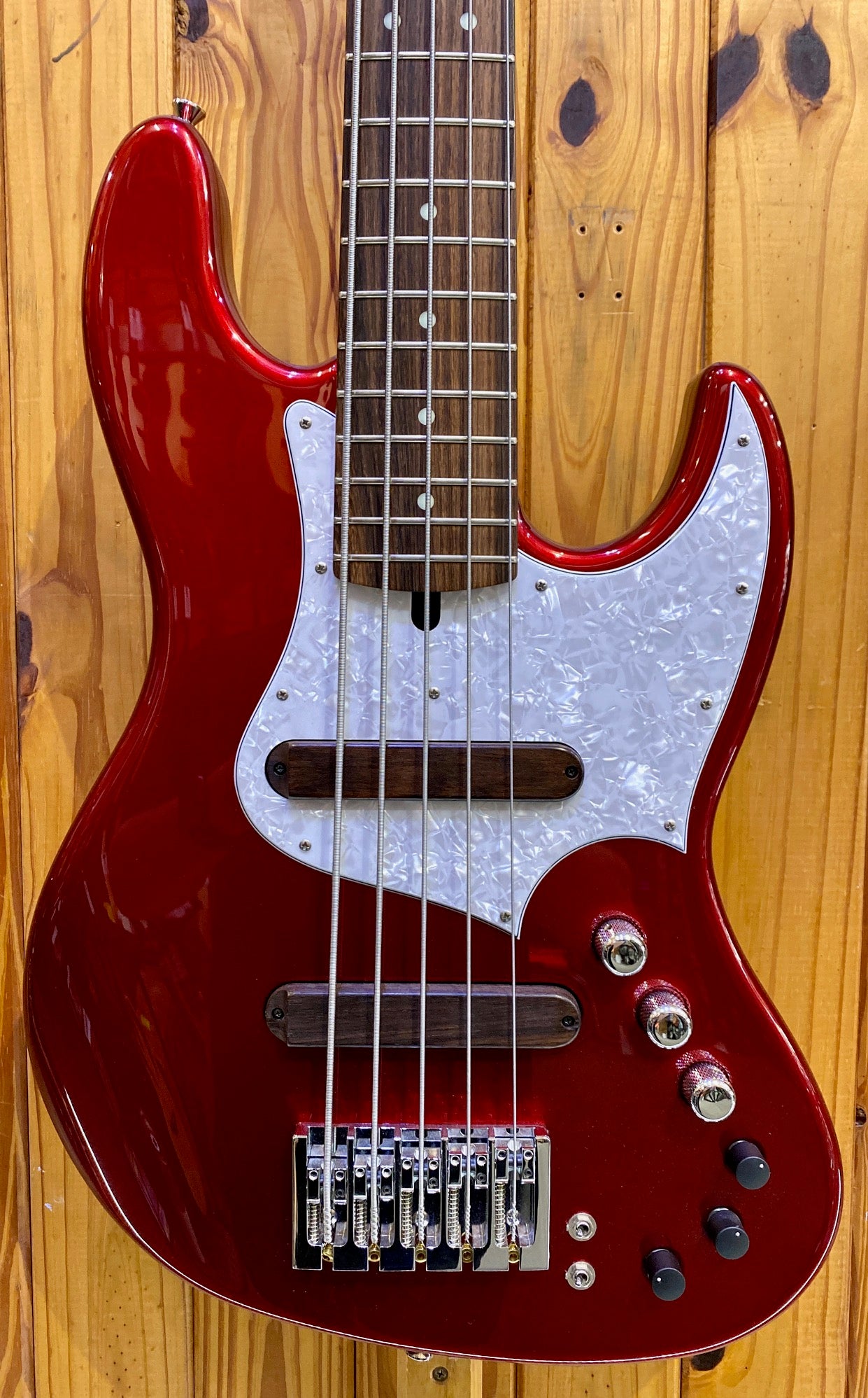 Xotic XJ-1T 5-String Jazz Bass - Alder -Candy Apple Red - #2166