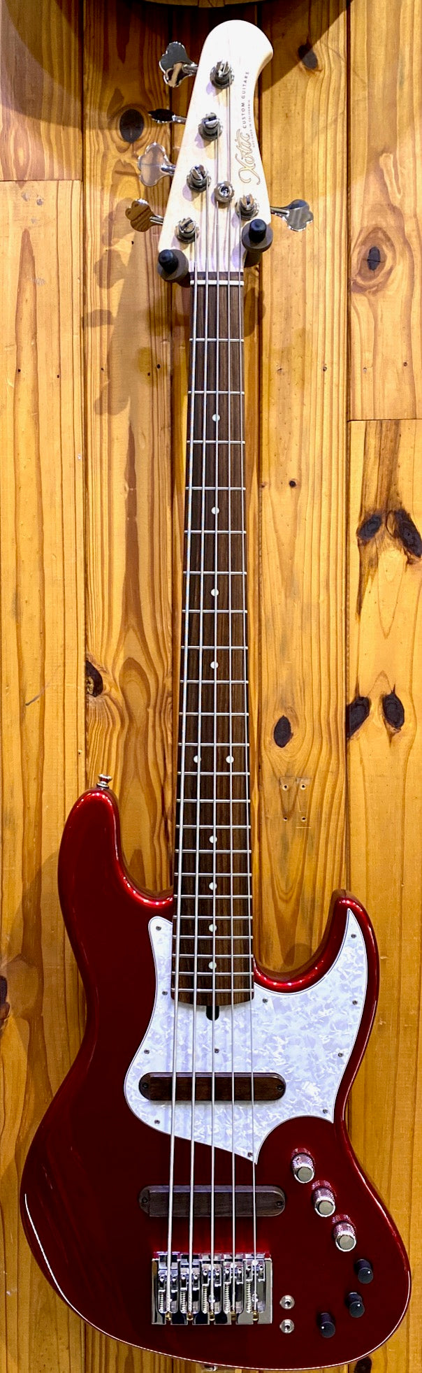 Xotic XJ-1T 5-String Jazz Bass - Alder -Candy Apple Red - #2166
