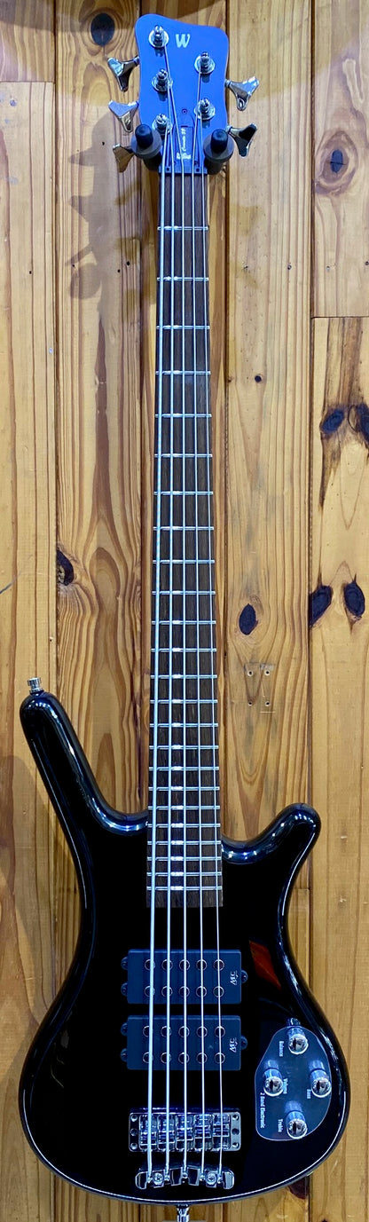 WARWICK ROCKBASS CORVETTE 5-STRING BASS - BLACK HIGH POLISH