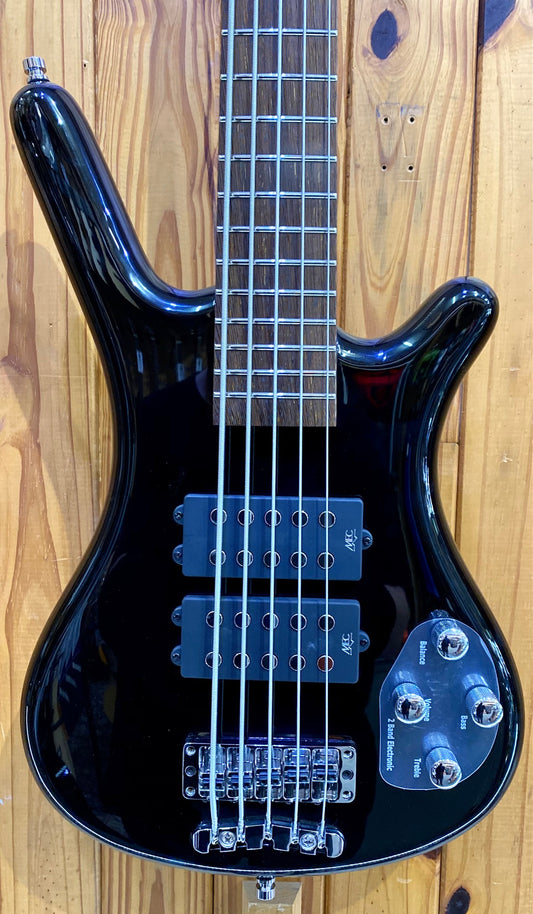 WARWICK ROCKBASS CORVETTE 5-STRING BASS - BLACK HIGH POLISH