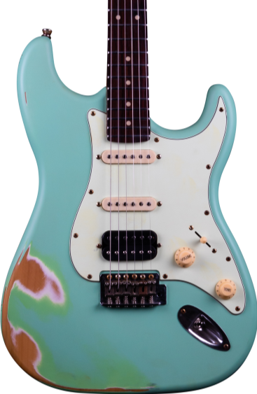 Jet JS-400 HSS Electric Roasted Maple Rosewood Neck - Seafoam Green Relic'd