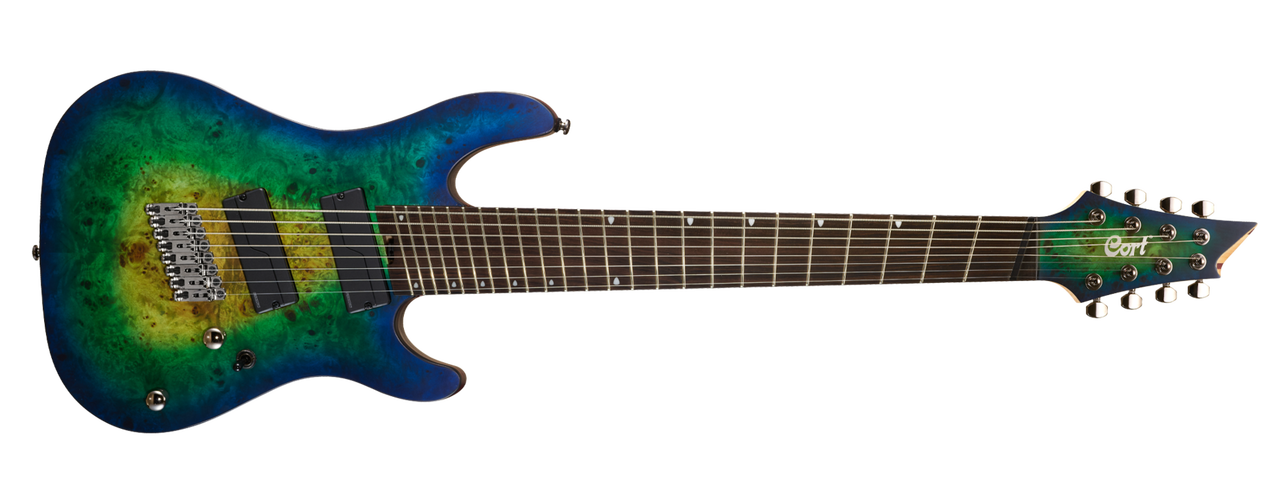 Cort KX508 8-String Multi-Scale - Mariana Blue Burst