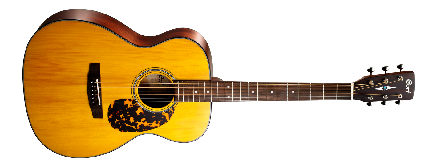 Cort L300VF OM All Solid Acoustic Guitar - Vintage Natural