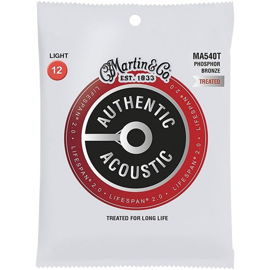 Martin & Co MA540T Acoustic Lifespan Phosphor Bronze 12-54 Light Strings