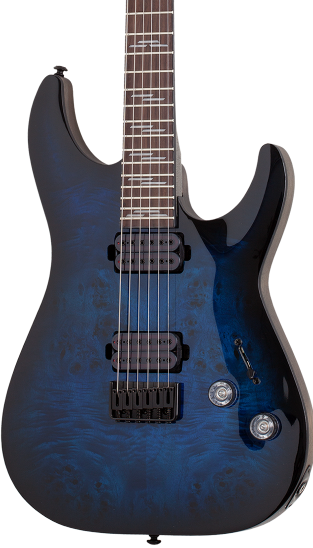 Schecter Omen Elite 6 Electric Guitar See-thru Blue Burst